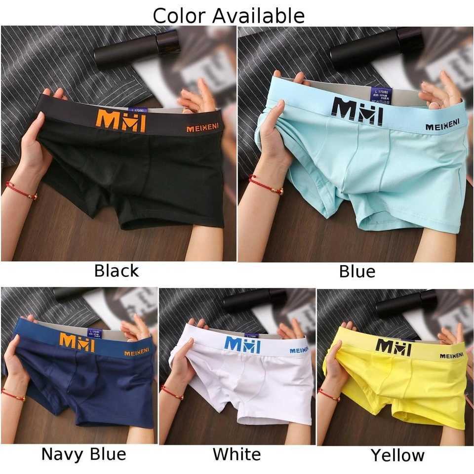 Mens cotton underwear with breathable text printing boxer shorts and underwear with raised pockets outerwear luggage mens underwear X241207