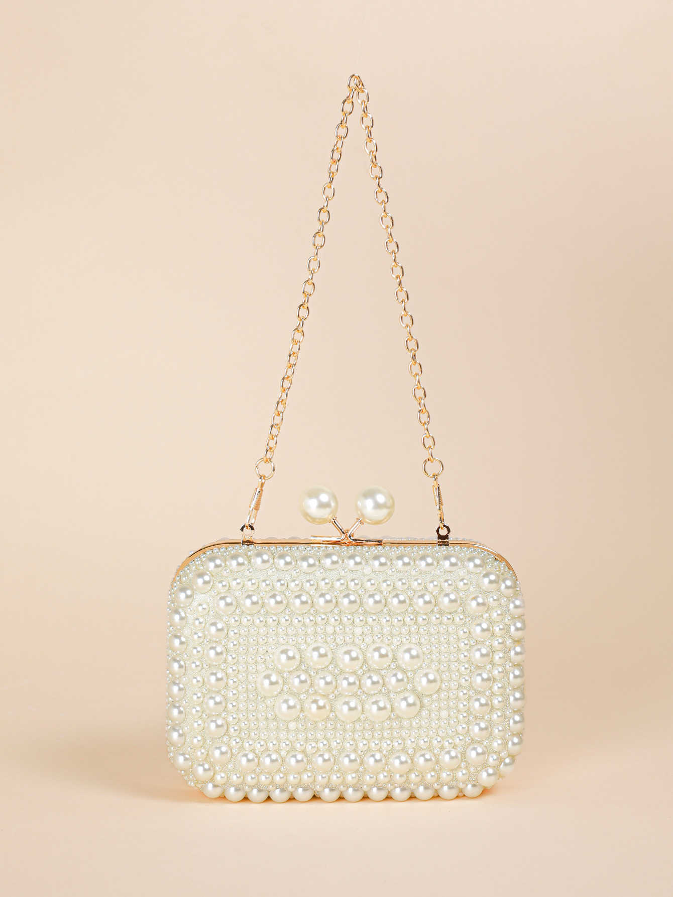 Clutch Bag New Ladies High-end Pearl Handbag Princess Party Dress Dinner Bag Fashionable and Simple Square Handbag 240920