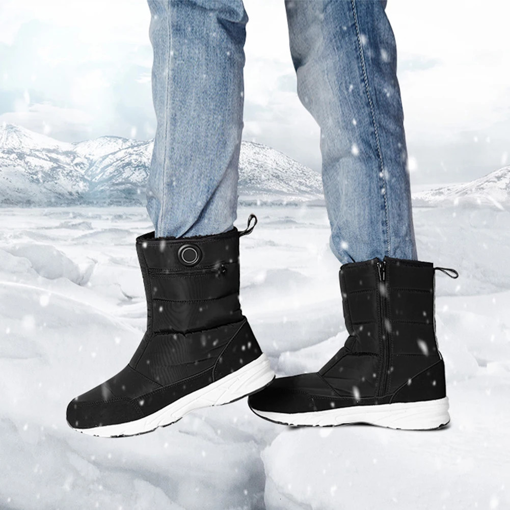 Intelligent charging electric heating shoes washable ski boots comfortable 75D waterproof 3-speed adjustable camping and hiking 241206