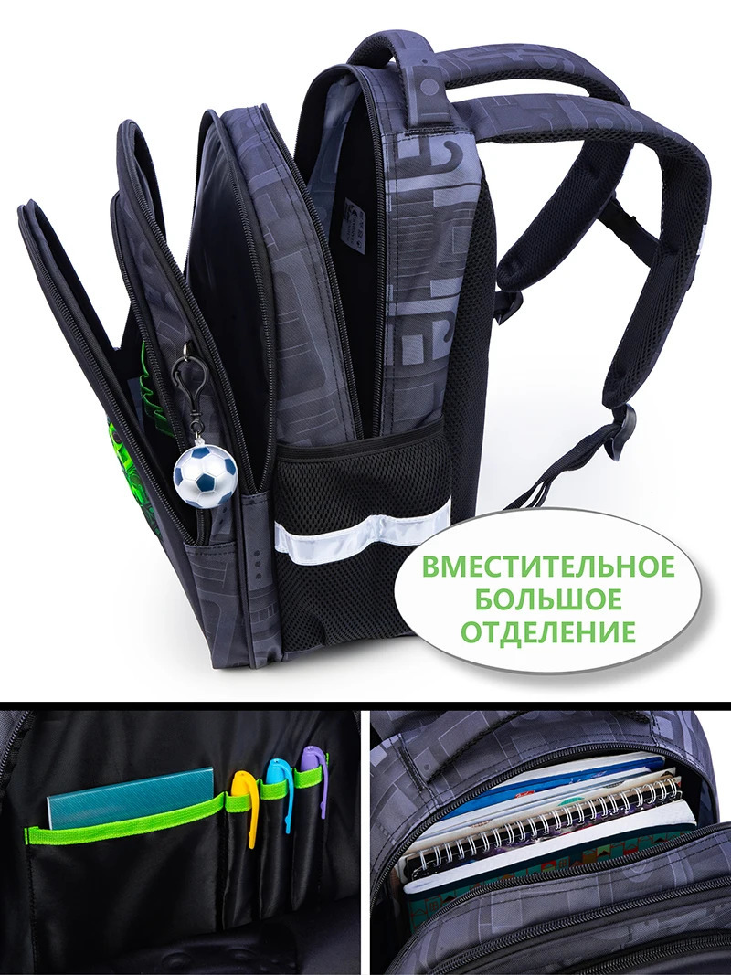 Russian cartoon school backpack suitable for orthopedic backpacks rens backpacks and student backpacks for ren in grades 1-2 241206