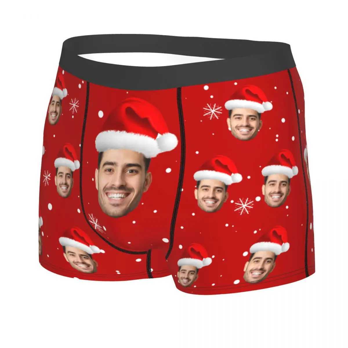 Christmas Gift Customization Facial Boxing Mens Gift Personalized Photo Underwear Design Boyfriend Birthday Boxing Underwear X241207