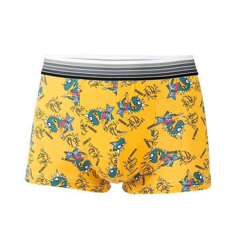 Cartoon Character Young Mens Underwear Fashion Stretch Bag Boxer Underwear Set X241207