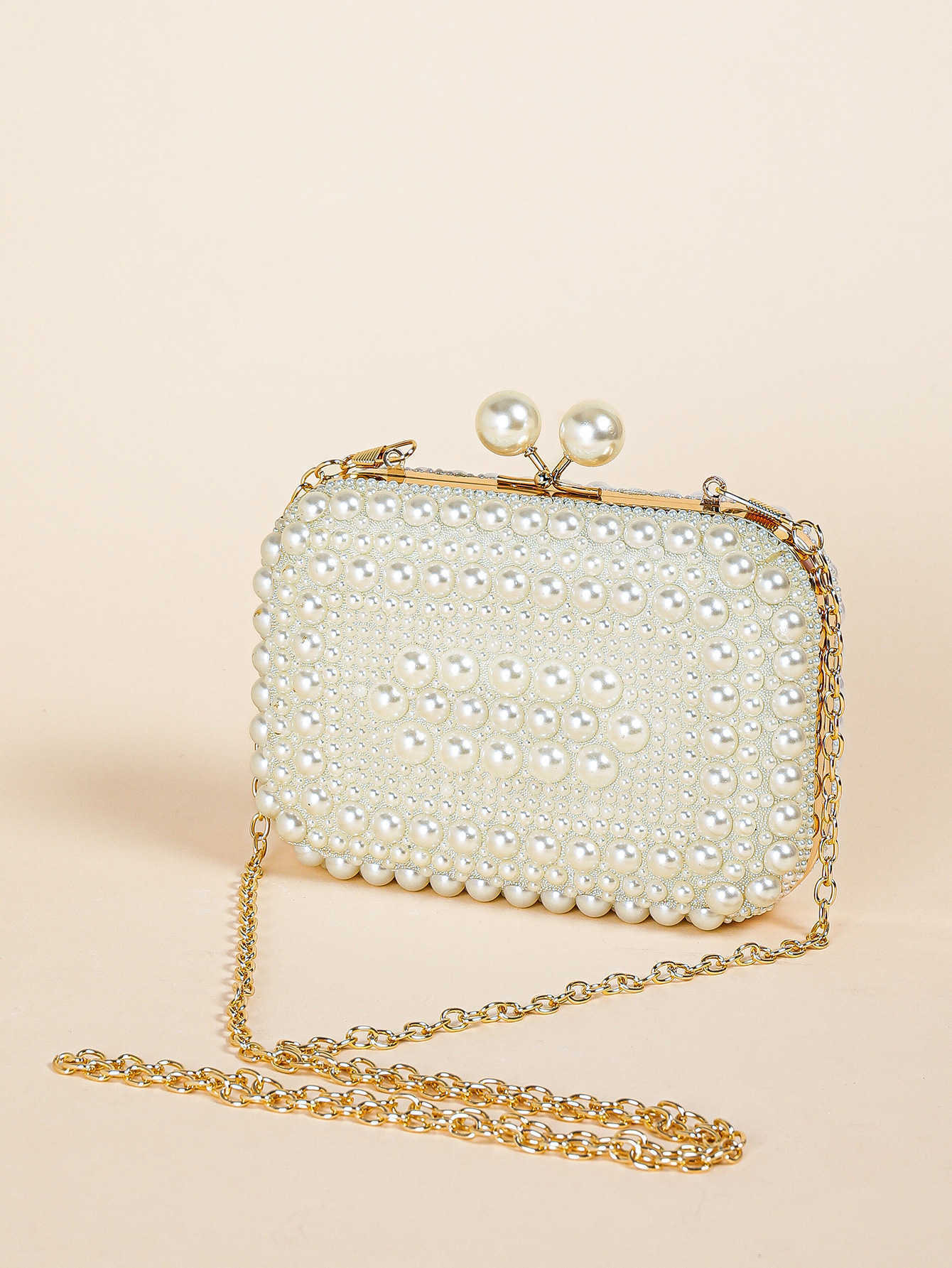 Clutch Bag New Ladies High-end Pearl Handbag Princess Party Dress Dinner Bag Fashionable and Simple Square Handbag 240920