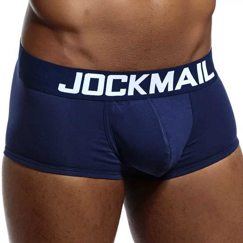 JOCKMAIL high-quality cotton mens underwear fashionable low waist plus size boxer shorts solid color belt mens underwear X241207