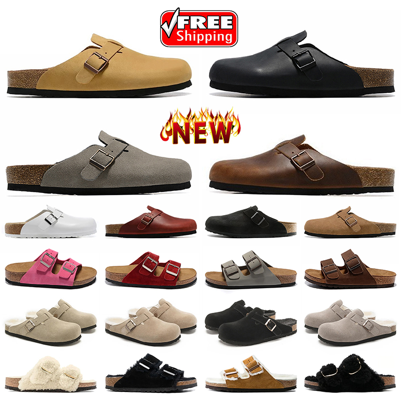 Luxury Womens Mens Soft Footbed Designer Clog Slippers Clogs Loafers Shoes Platform Fur Slides dhgate Winter sliders Fuzzy Slipper Suede Leather Sandals Size 35-45