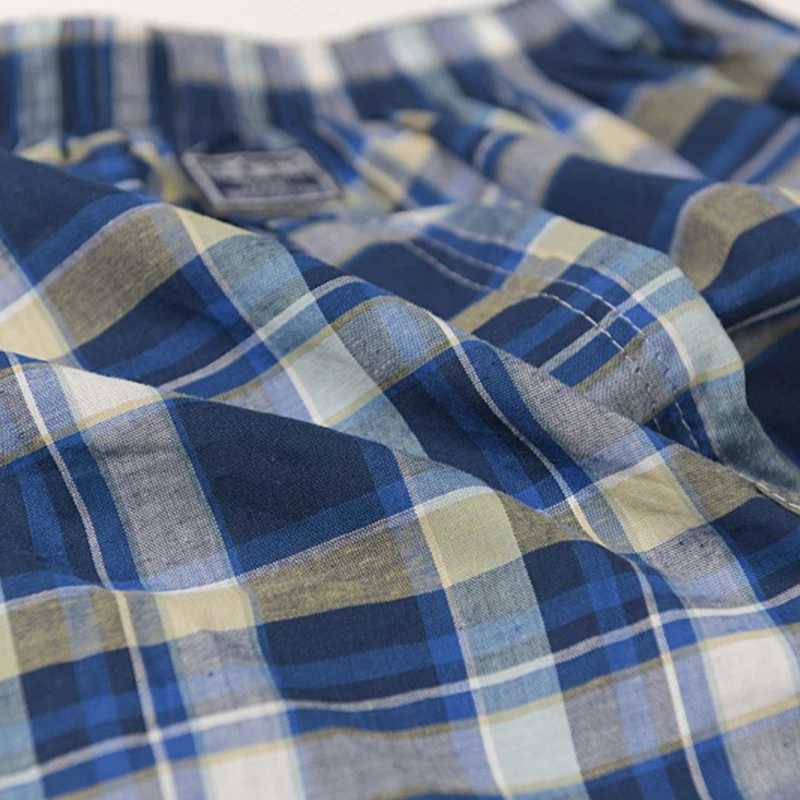 4 pieces/batch mens 100 cotton casual sleeping flat underwear shorts comfortable home wear striped beach boxing underwear X241207