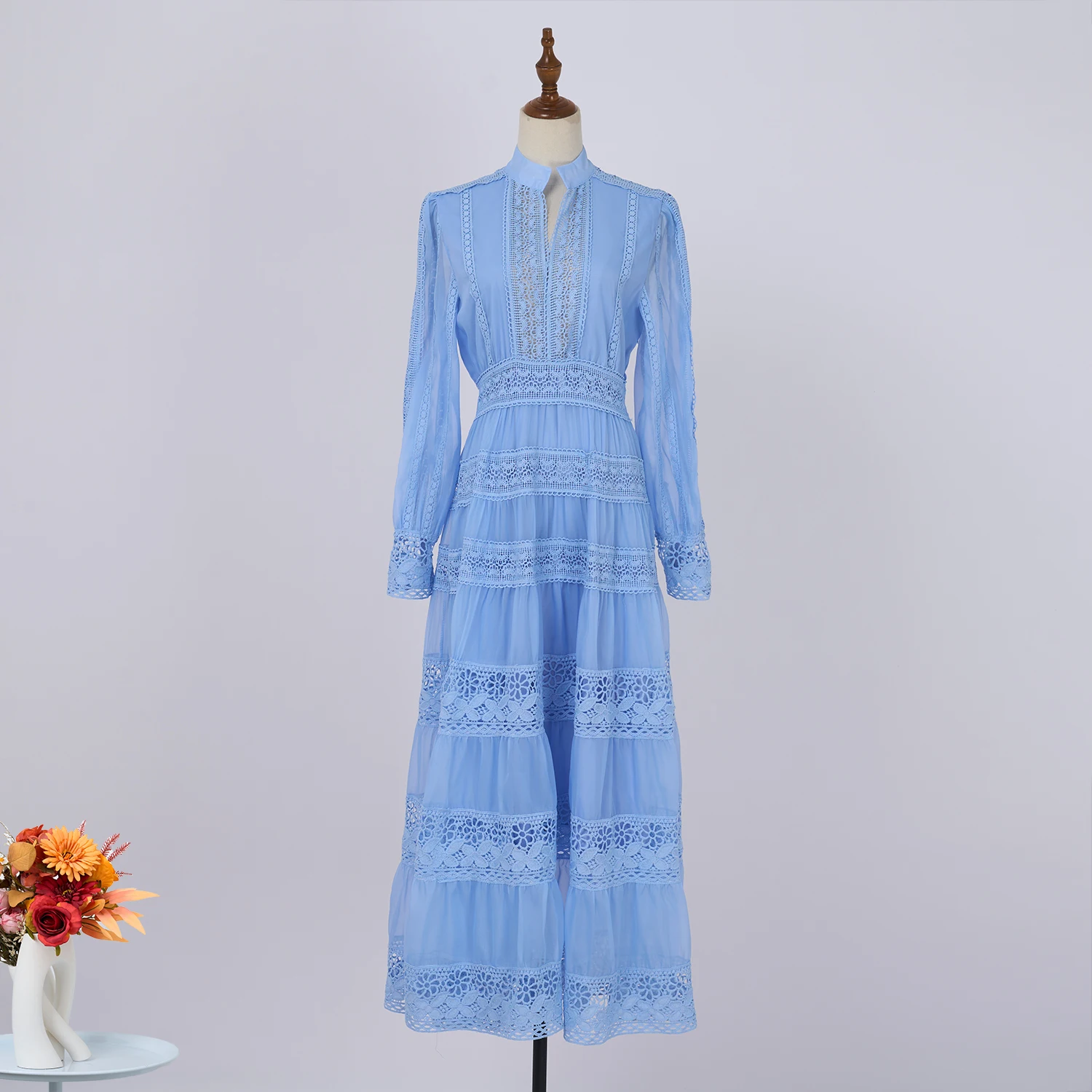 Dresses Summer Bohemian Quality Autumn Lace Embroidery Cotton Muslim Evening Wedding Bridesmaids Dress Shirt Women Long Sleeve Maxi Party Vestido 2025