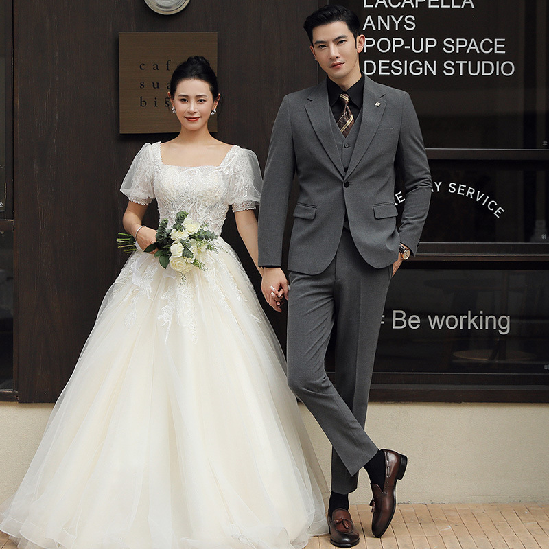 F1127 Autumn new men's groom wedding suit Korean style business casual