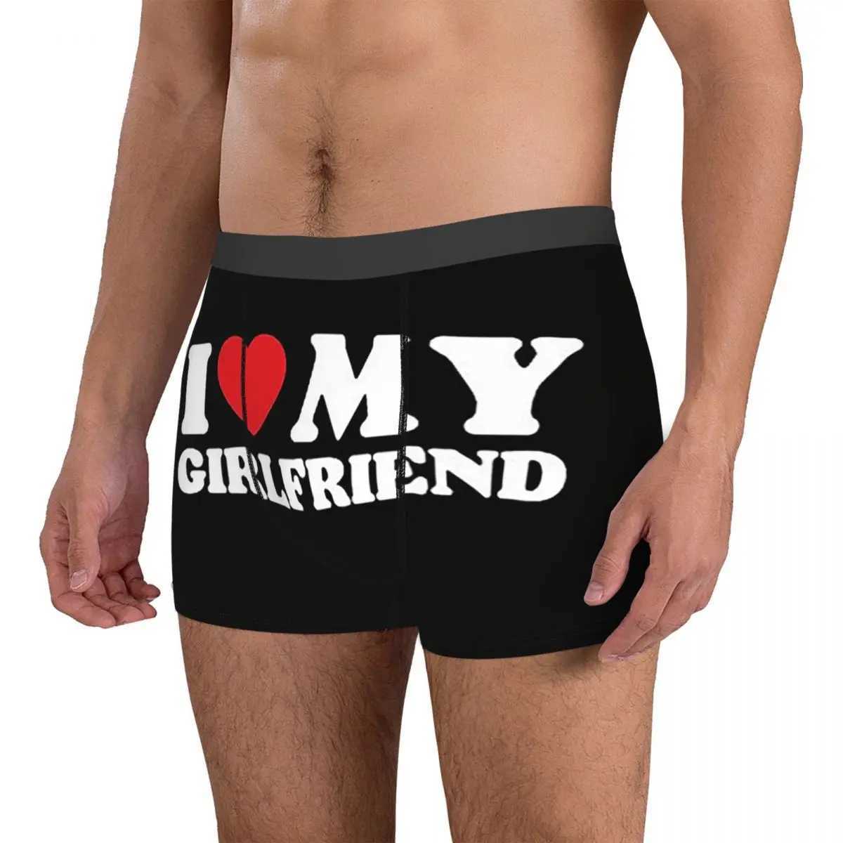 Boxing underwear shorts I love my girlfriends underwear mens Ventilat underwear mens boyfriend gift X241207