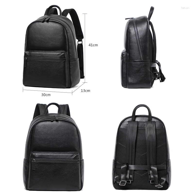 Genuine Leather Backpack Men - Natural Skin, Durable & Stylish hot School Bag for Students, College, Travel
