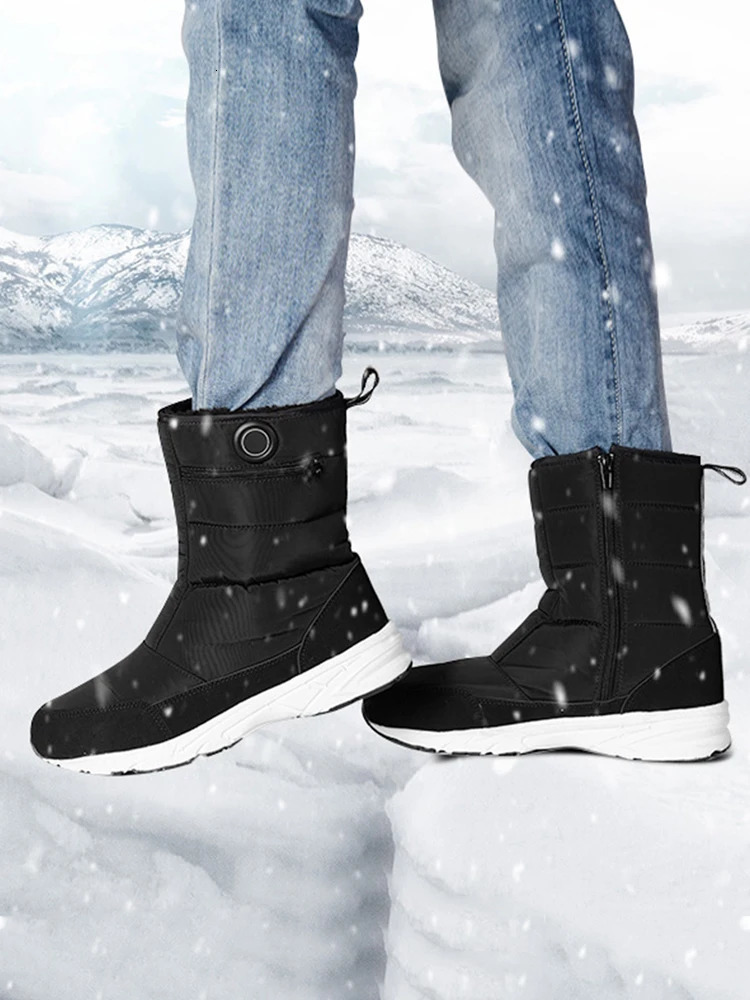 Intelligent charging electric heating shoes washable ski boots 75D waterproof 3-speed adjustable replaceable camping and hiking 241206