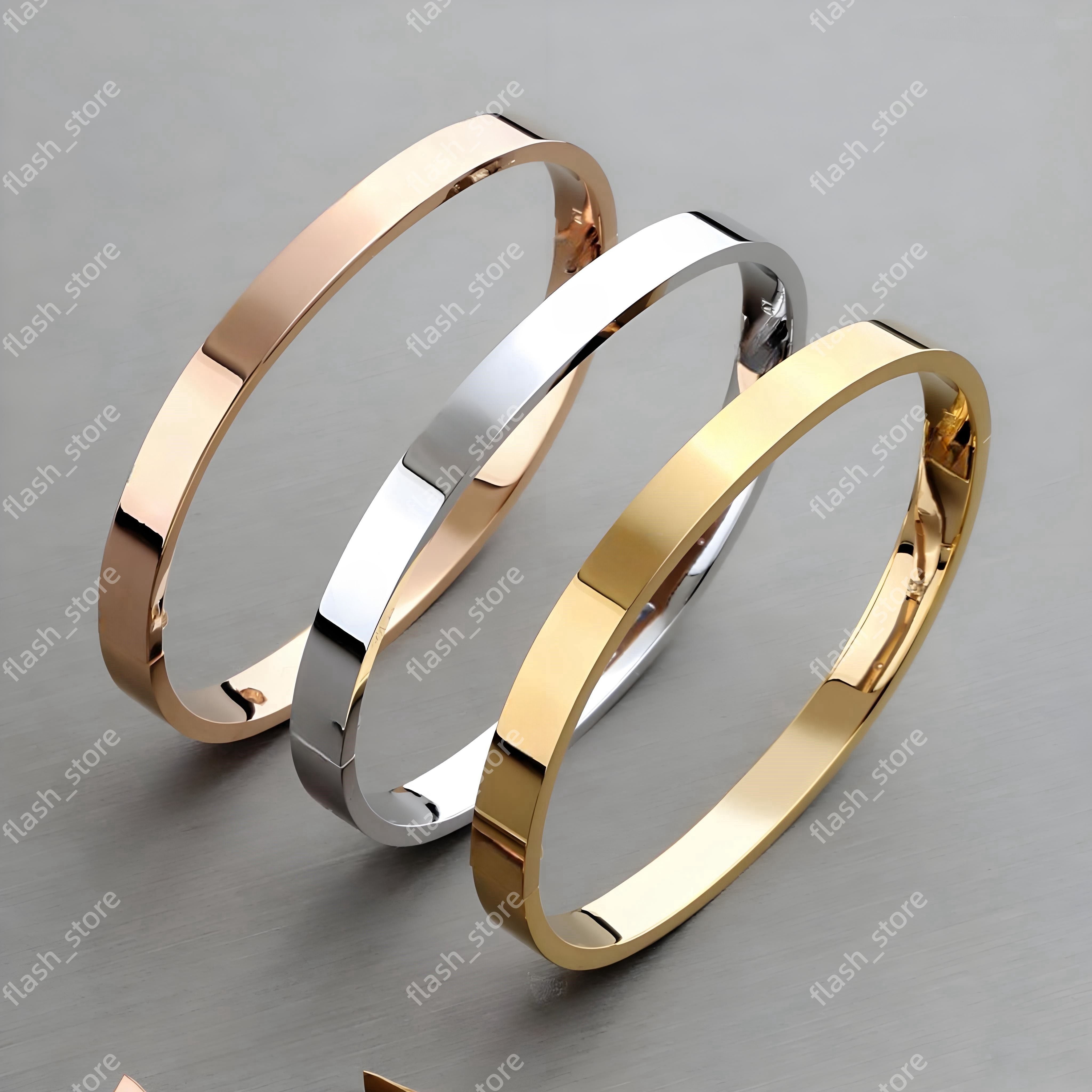 luxury screw designer bracelet women 925 sterling silver plated 18K gold high polished cuff bracelets with screwdriver 6mm wide mens bangle jewelry daily outfit ss