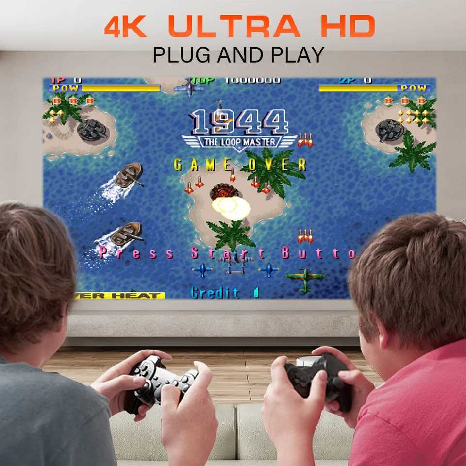 3D Game Projector P30MAX Retro Video Game Console Wireless Controller 4K ULTRA HD plug and play Android11 BT5.0 720P Home Cinema R250520