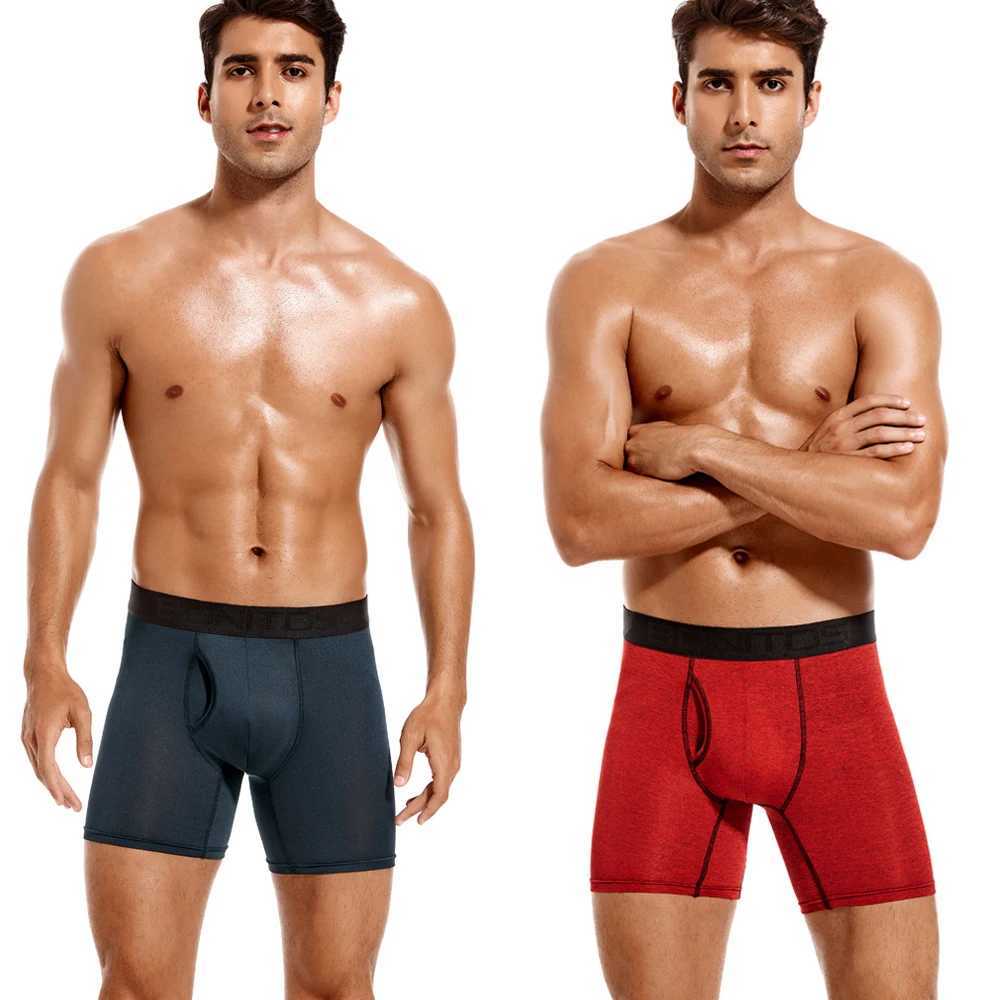 Mens Boxing Shorts Mens Soft Underwear Mens Underwear Breathable Underwear Mens Luggage Brand Soft Elasticity Sexy Ice Jane Homme X241207