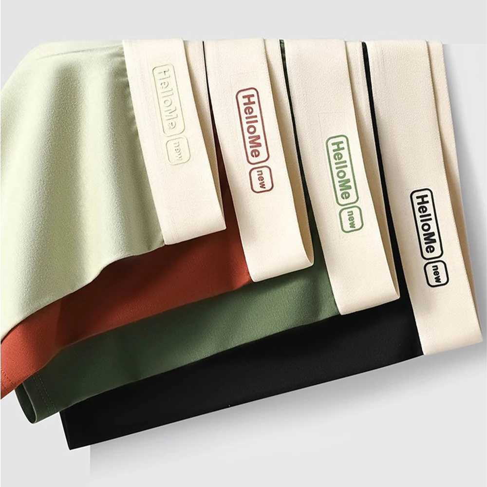 Mens underwear pure cotton mens underwear breathable boxing shorts mens boxing shorts solid color boxing shorts X241207