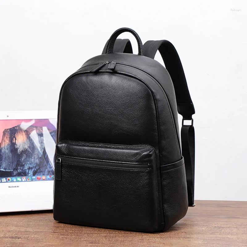 Genuine Leather Backpack Men - Natural Skin, Durable & Stylish hot School Bag for Students, College, Travel