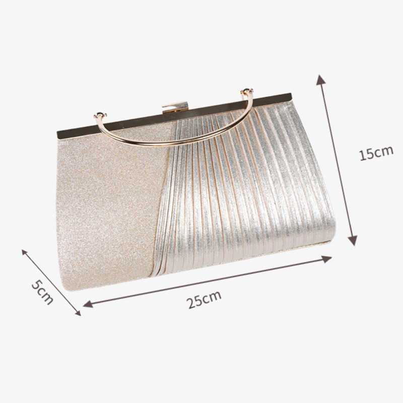 Clutch Bag Wrinkled and Shiny Banquet Bag Handbag with Temperament Hand-held Bag Womens Banquet Bag Diagonal Cross Small Bag Formal Dress Woven Bag 24