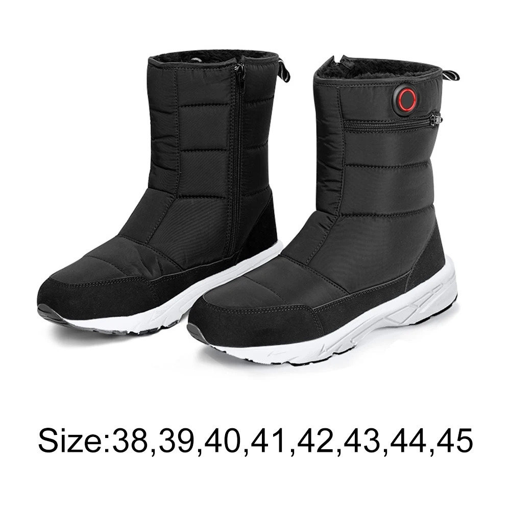 Intelligent charging electric heating shoes washable ski boots 75D waterproof 3-speed adjustable replaceable camping and hiking 241206