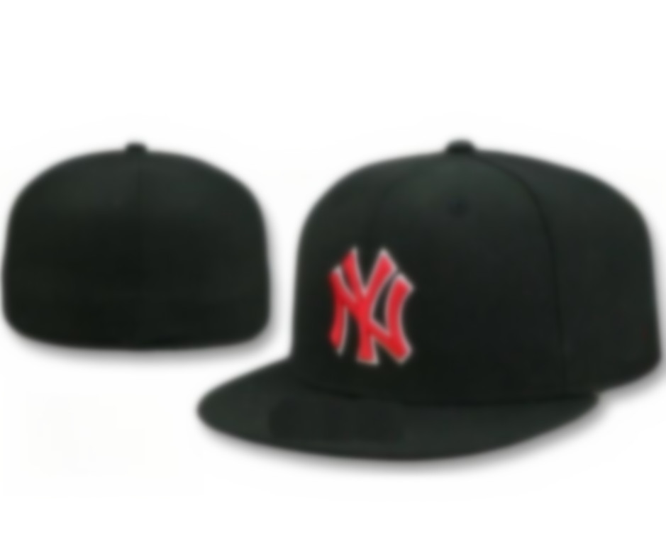 Baseball Yankees 2024 Mens Baseball Team 2024 World Series Champions Full Closed Caps Summer Letter Bone Black Color Casual Sport Flat Fitted Hats a4