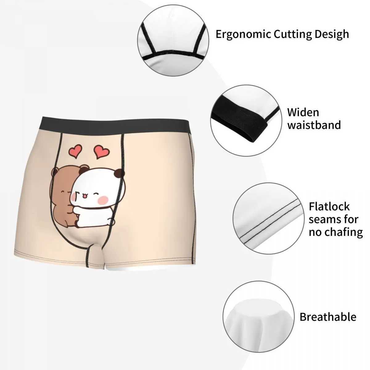 UWU Mens Boxing Underwear Bubu Dudu Cartoon High Breathable Underwear High Quality Printed Shorts Gift Creativity X241207