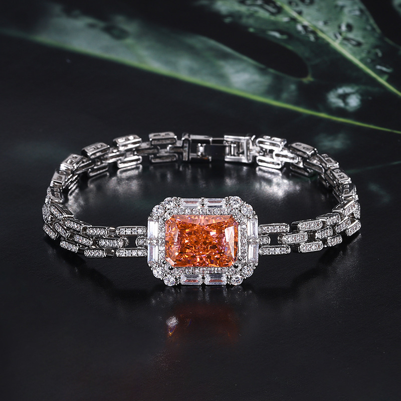 Choucong Brand Wedding Bracelets Luxury Jewelry 925 Sterling Silver Ice Cut Real Moissanite Diamond Gemstones Papalacha Gorgeous Women Wedding Bangle 