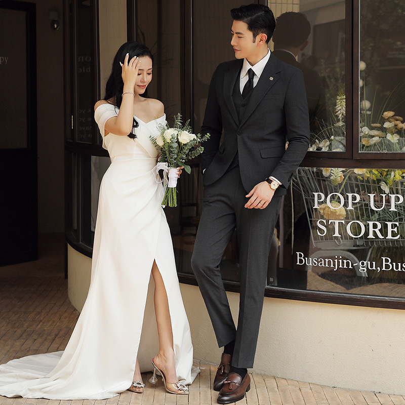 F1127 Autumn new men's groom wedding suit Korean style business casual
