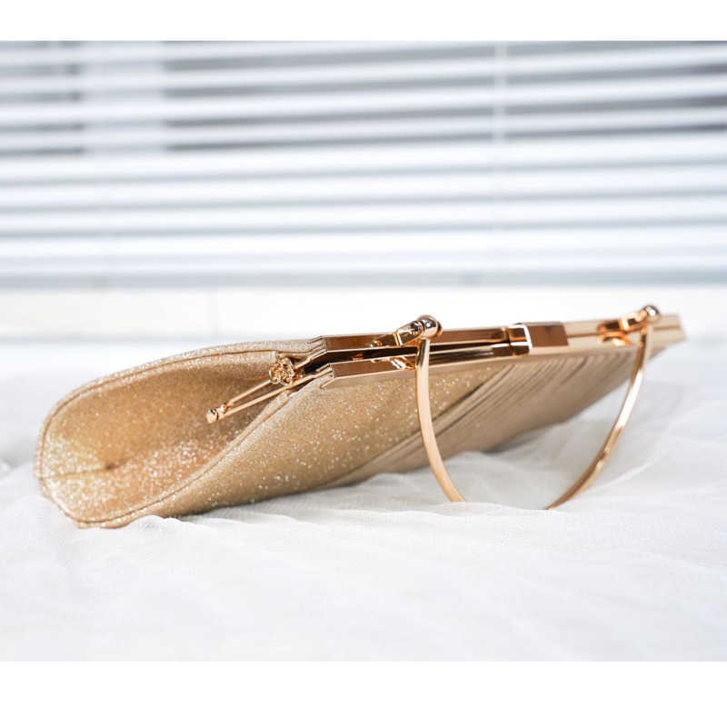 Clutch Bag Wrinkled and Shiny Banquet Bag Handbag with Temperament Hand-held Bag Womens Banquet Bag Diagonal Cross Small Bag Formal Dress Woven Bag 24