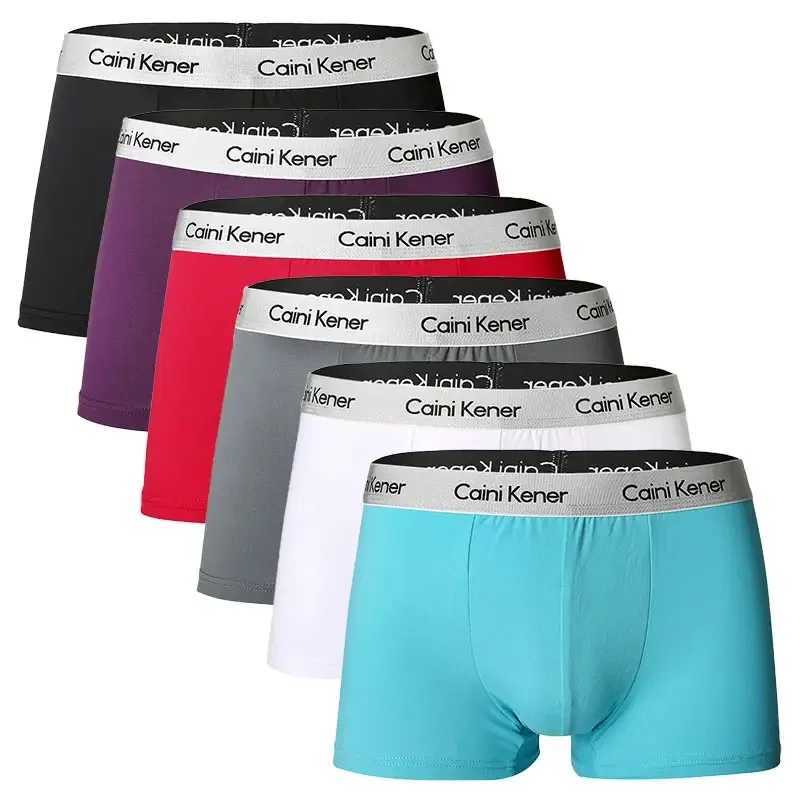 4-piece/bulk mens underwear fashion boxer solid color sexy mens boxing shorts comfortable breathable buttocks lifting mens underwear X241207