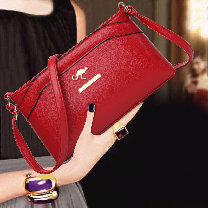 PU Soft Leather Texture Crossbody Bag New Solid Color Fashion Shoulder Bag Casual Lightweight Handbag