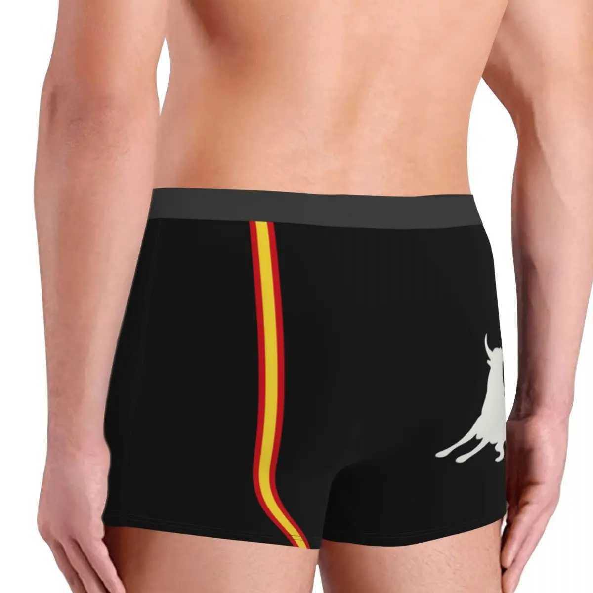 Spanish Bulls Spanish Flag Underwear Mens Sexy Printed Custom Patriotic Boxer Underwear Shorts Soft Underwear X241207