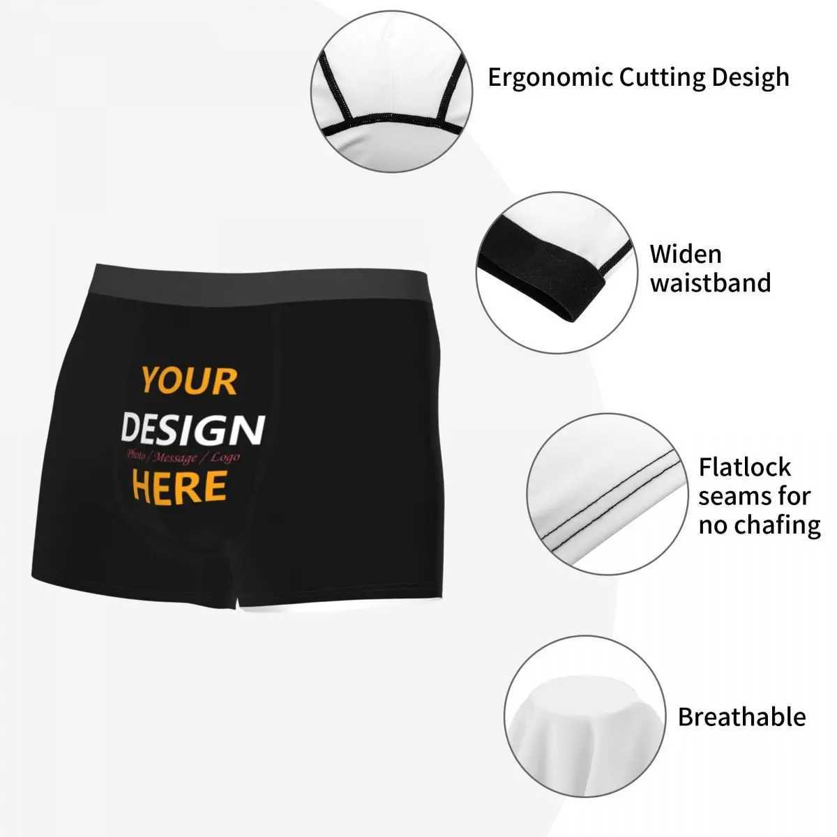 Customize your design here with personalized printing for mens underwear boxer shorts and mens soft underwear X241207