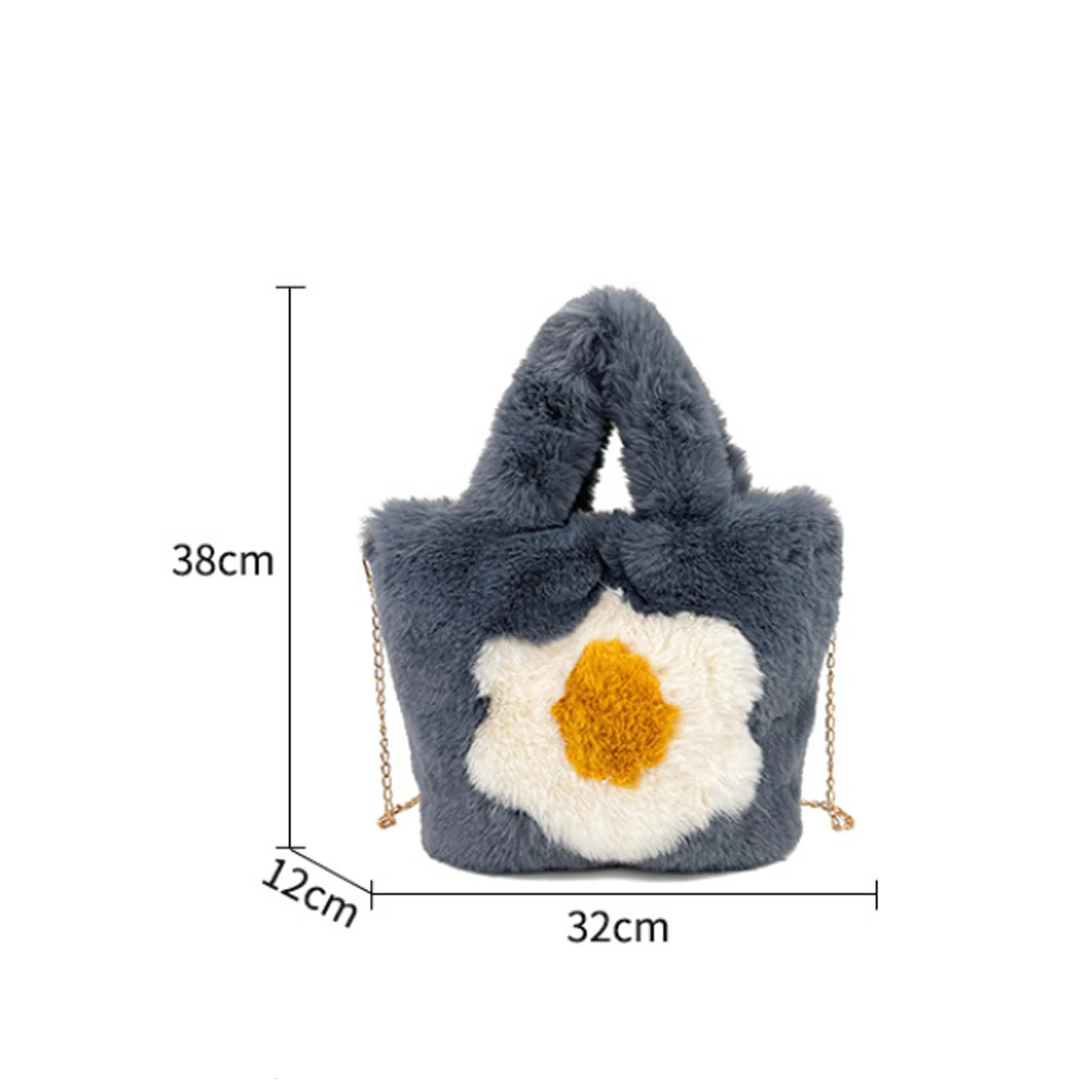 fur handbag womens autumn and winter soft plush shoulder bag cross body chain Korean bucket 241206