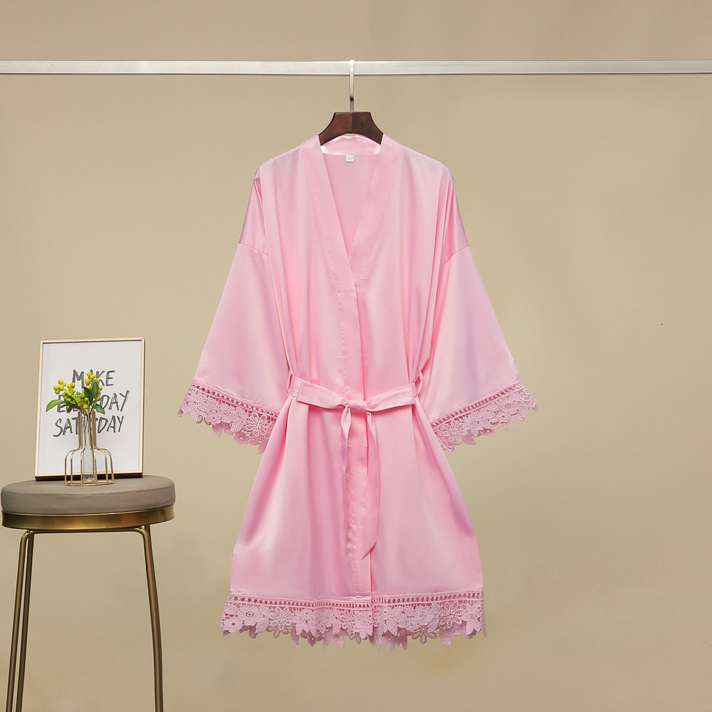 2025 Designer s new color fashion dressing gown bride bridesmaid matte thong robe lace robe