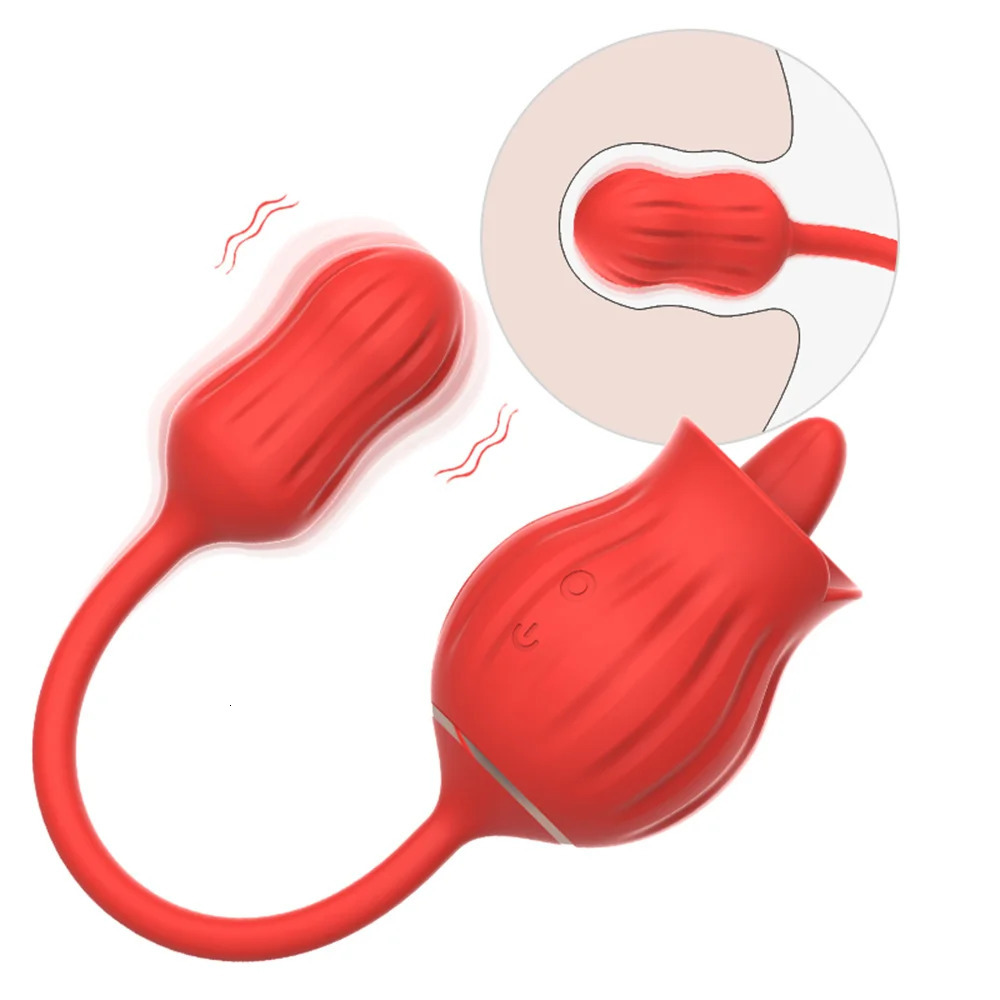 Vibrating Egg Rose Tongue Licking Vibrator Female Masturbator Juguetes Sexuales Sex Toys For Women Lady Sexy Game Joinjjtoy 241209