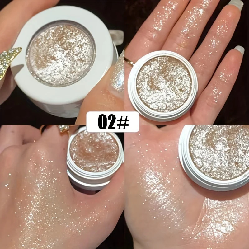 Shimmer Glitter Mashed Potatoes Highlighter Shine Highlighter Makeup Gel Face and Body Brighten Glitter Natural Contour Makeup 241209