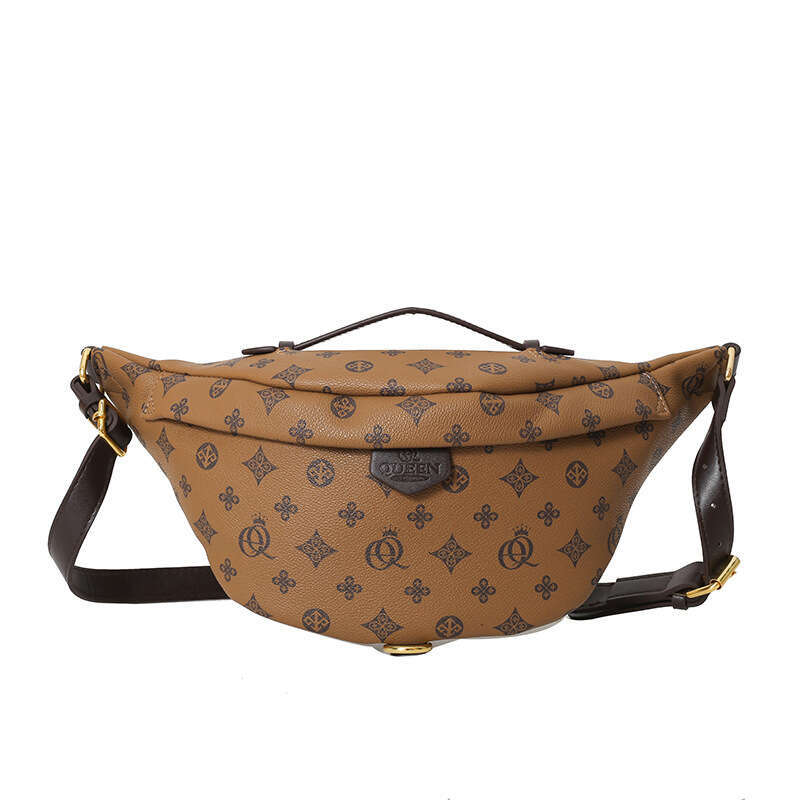 High end luxury women's handbag, trendy single shoulder crossbody large capacity fashionable chest bag, waist bag