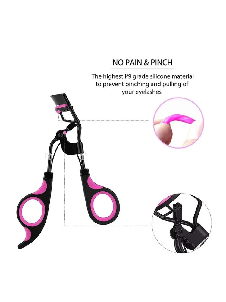 Eyelash Curler with 10pcs Replacement Pads Women Professional Eyelashes Curling Tweezers Clips Lasting Eyes Makeup Beauty Tools 241209