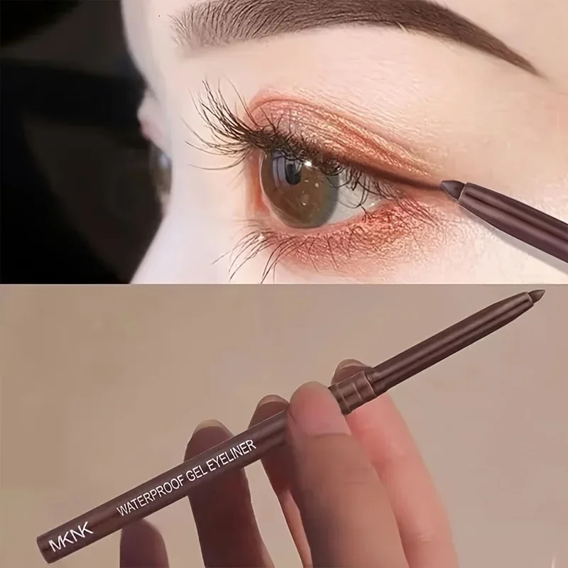 Smooth Waterproof Eyeliner Gel Pencil Blue Brown Eyeliner Soft Easy Wear High Pigment Matte Concealer Pen Lasting Eyes Makeup 241209