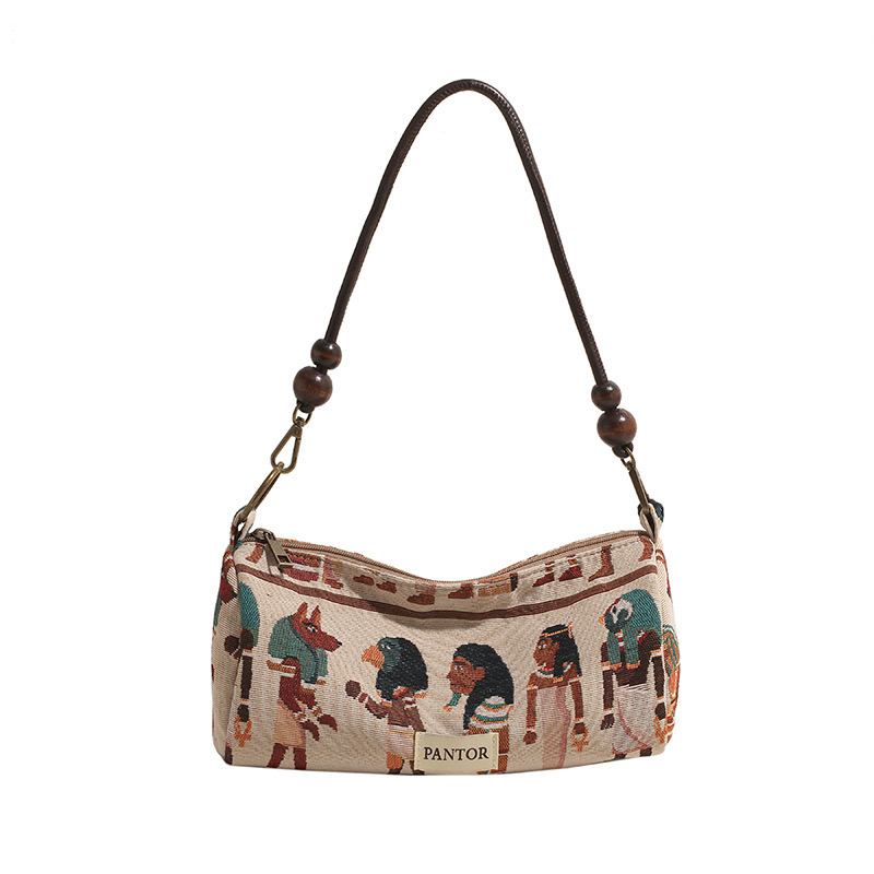 Tribal Personalized Small Fun Pharaoh Handbag Bohemian Style Shoulder Casual Underarm Bag