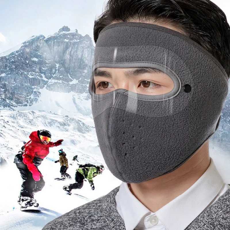 3pcsUnisex Winter Warm Mask Face Shield Cycling Caps for Outdoor Fishing Breathable Mask with HD Anti-fog Goggles Fleece Warm ScarfXJ241209