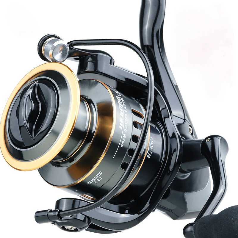 Fishing Reel HE7000 Spinning Reel Max Drag 10kg 5.2 1 High Speed Metal Spool Spinning Reel Carp Reel Fishing AccoriesXJ241209