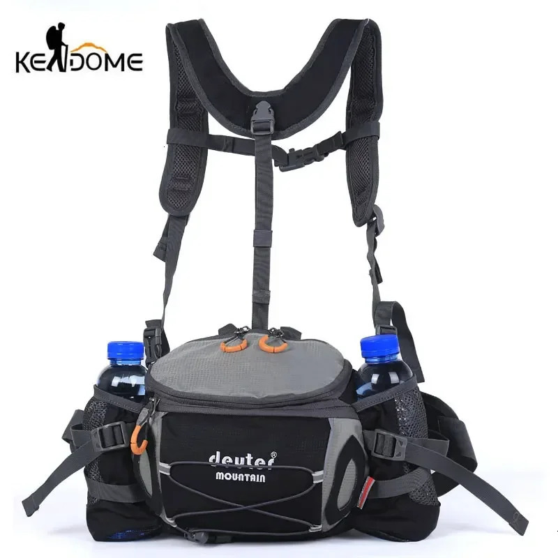 8L Sports Waist Bag Outdoor Hiking Riding Backpack Camping Travel Shoulder Bag Water Bottle Cycling Pack X352D 241209