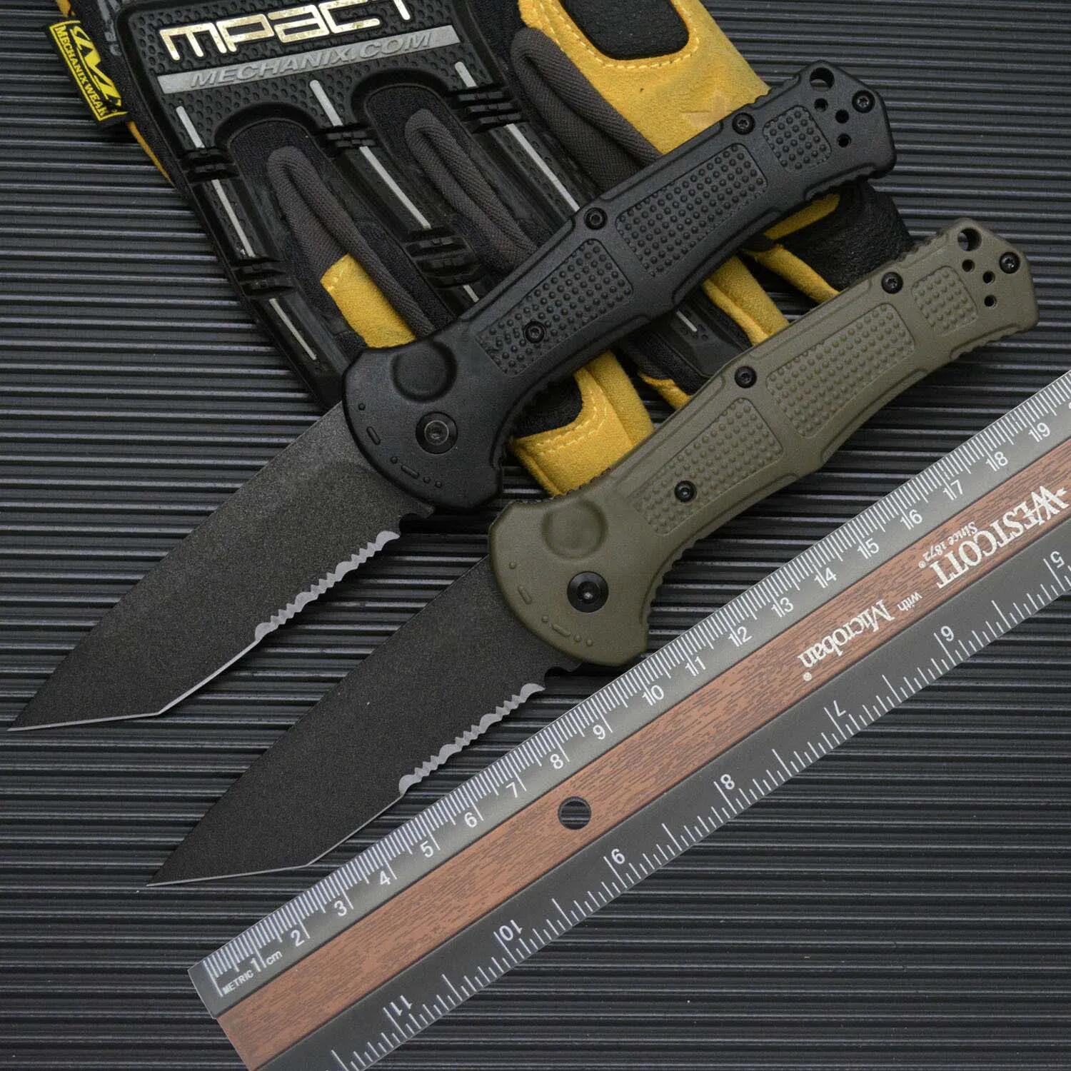 10Models Claymore Folding Knife 3.6 Cpm-D2 Blade, Grivory Handles