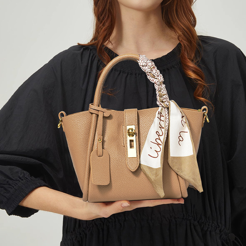 Shoulder Bags High grade commuting versatile single shoulder crossbody women leather vegetable basket hand-held bucket tote bag for women