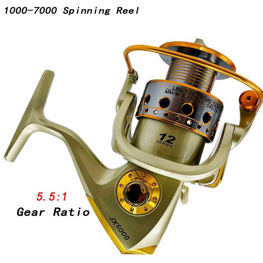 1000 2000 3000 4000 5000 6000 7000Series Spinning Fishing Reel Smooth Metal Spool Long Casting Reel For Sea Fishing Carp FishingXJ241209
