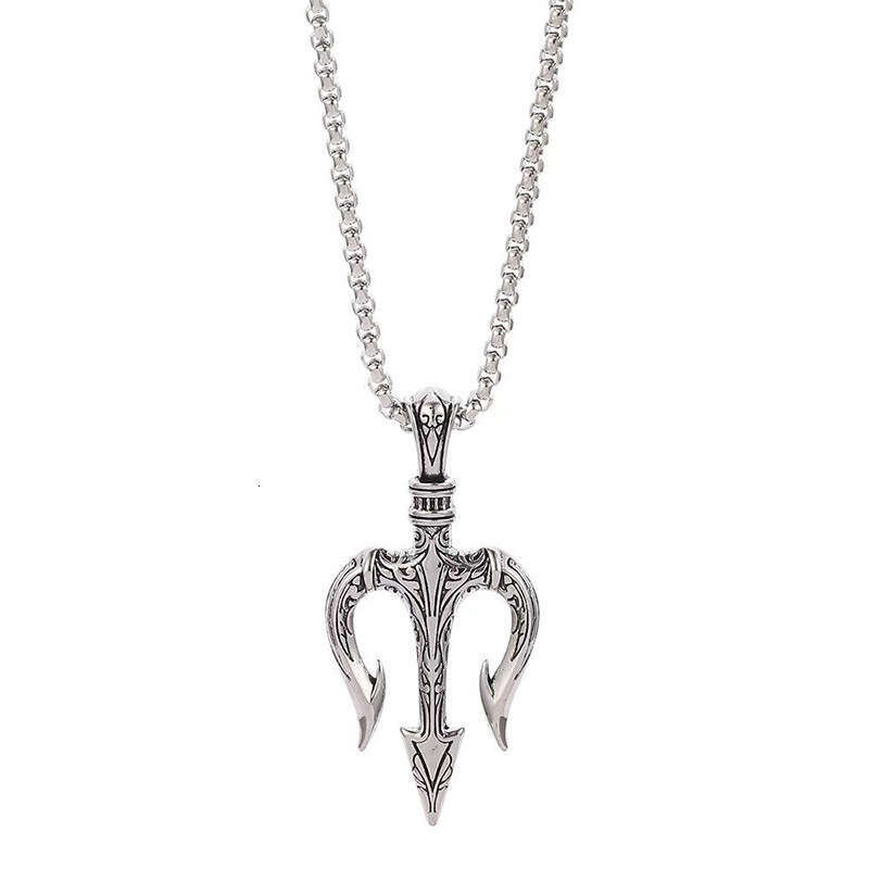 Personalized Fashion New Simple Hip Hop Sea God Trident Necklace Hot Selg Jewelry Pendant