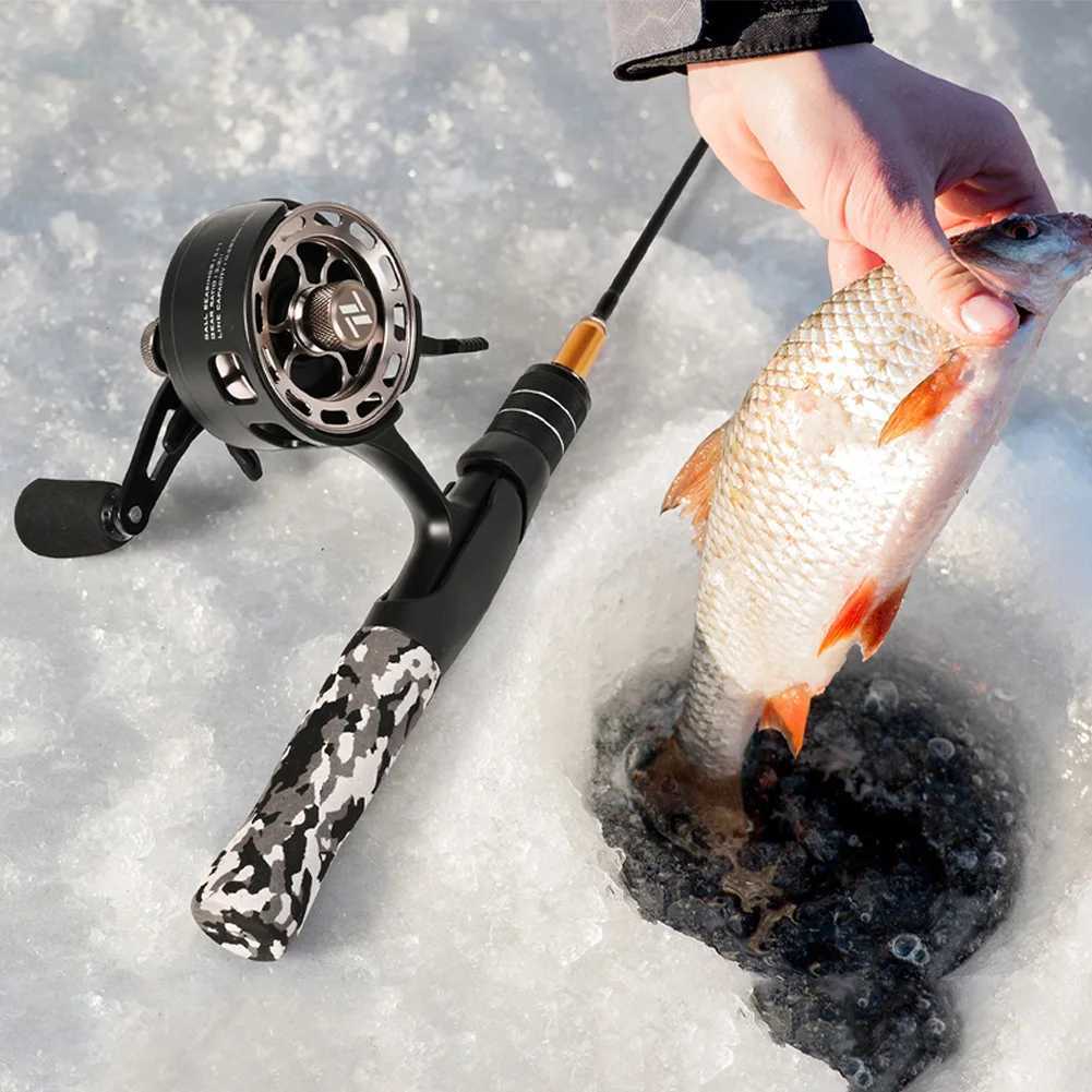 Ice Fishing Reel 3+1 Shielded BB Quick Rease Reel Drop Syst Inline Freespool Reel Winter Reel for Ice Fishing ToolsXJ241209