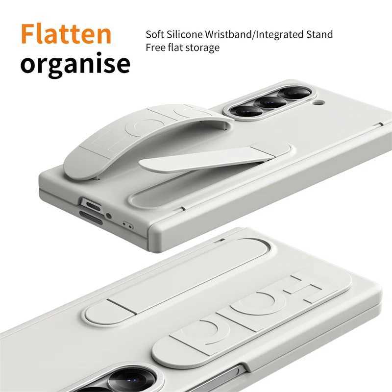 Hot Sale Wristband holder hinge phone case for Galaxy Z Fold 6 5 4 3 with pen slot and S pen screen protector cover T241209