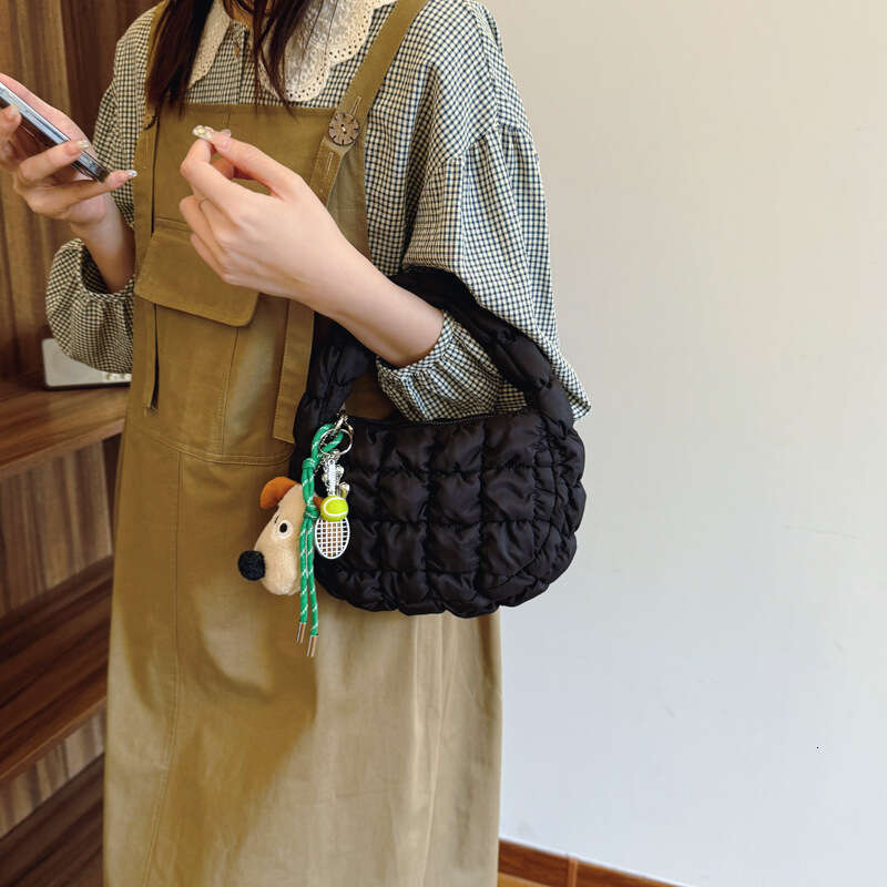 Korean version niche pleated versatile mini cloud bag high-end casual small handbag
