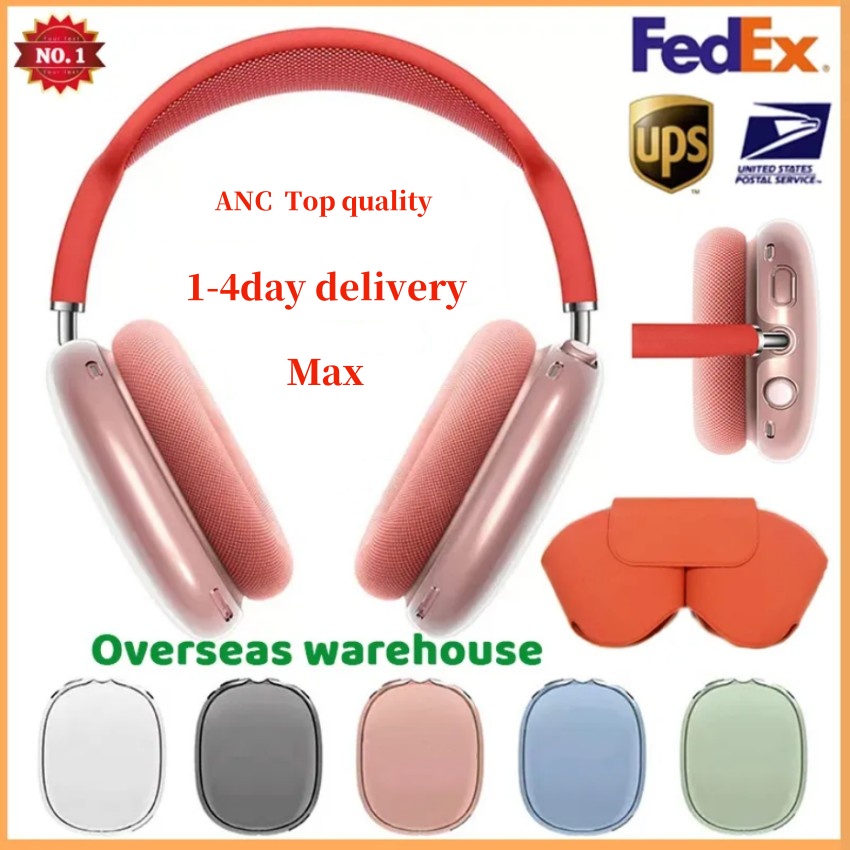 USA Stock B1 MAX Top ANC Metal Pro max air pro 2 3 4 Headband Headphone Accessories Transparent Solid Silicone Waterproof Protective case air Maxs Headphones Case